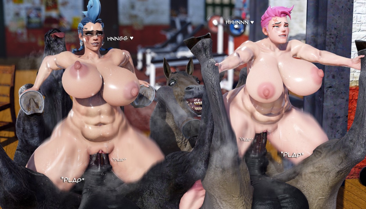 vaginal penetration, riding penis, big ass, large ass, muscular female - R-...