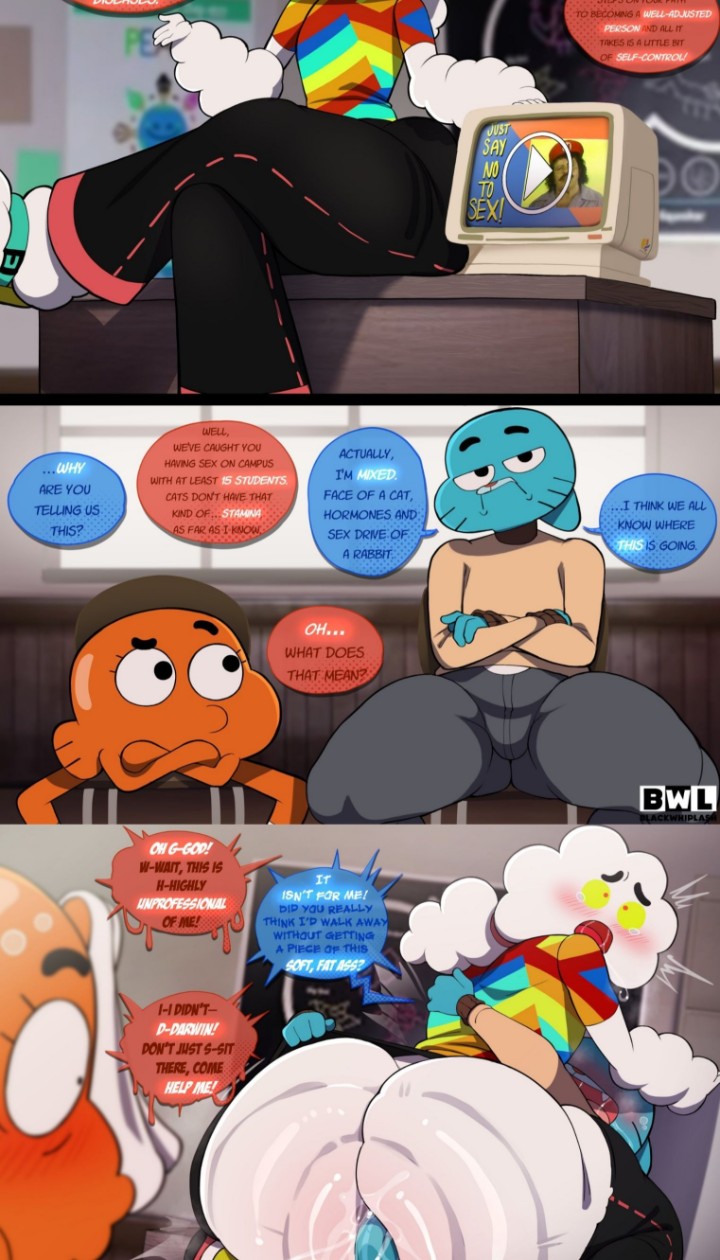 cartoon network, the amazing world of gumball, darwin watterson, gumball  watterson, mr. small - R34 Vault