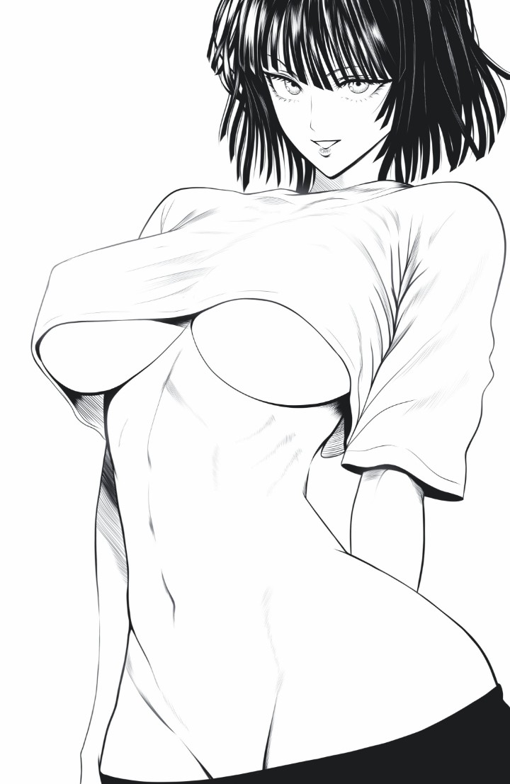 one-punch man, fubuki (one-punch man), arms behind back, belly button, big  ass - R34 Vault